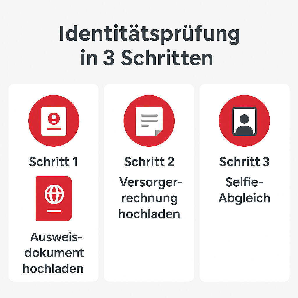 Identitätsprüfung in drei Schritten