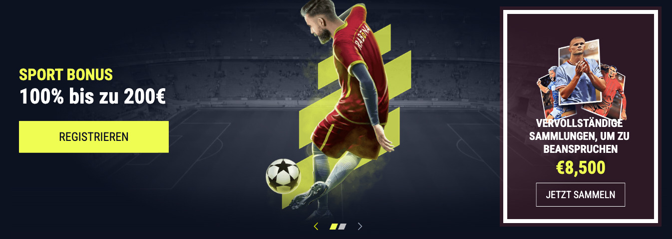 Rabona Sportwetten Desktop-Dashboard
